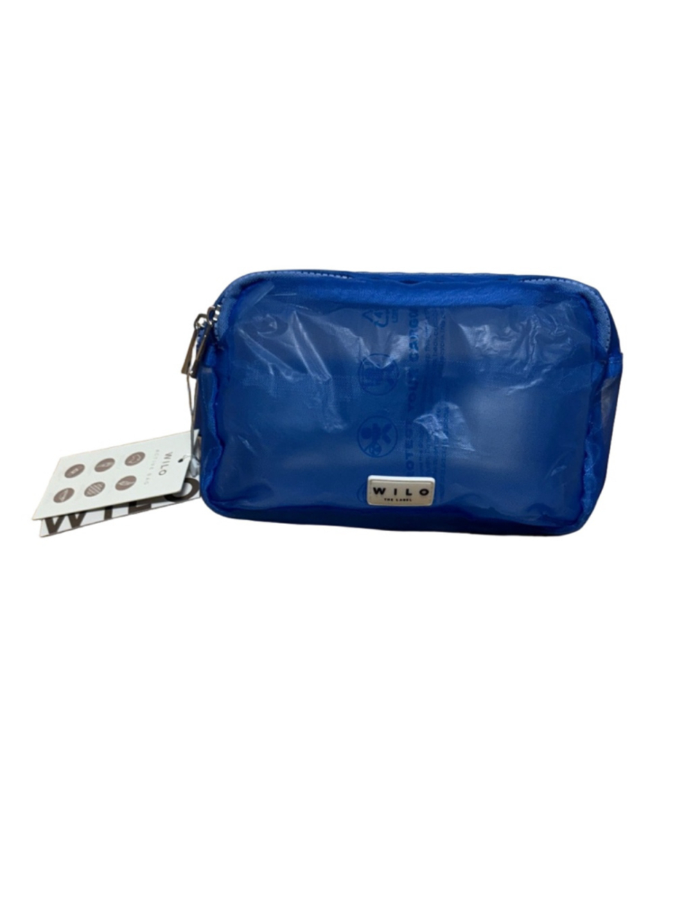 Wilo The Label Blue Sheer Active Belt Bag Adjustable Crossbody Festival NWT